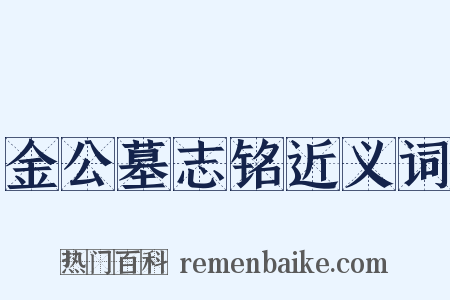 金公墓志铭近义词是什么意思的图片